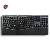 Perixx PERIBOARD-835BR II Wireless Ergonomic Mechanical Keyboard [Firmware Updated] - RGB Backlit - Low-Profile Brown Tactile Switches - Multi-Device Connection - Compatible with Windows and macOS