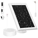 Solar Panel for Ring Camera Outdoor, 1 Pack 5W Solar Charger Compatible with Ring Stick Up&Spotlight Plus/Pro Cam Battery, IP68 Waterproof 10ft Cable with USB-C to Ring Battery Plug Adapter
