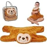 ODOXIA Weighted Lap Pad for Kids 5 Lbs | Calming & Comforting Sloth Buddy Plush | Sensory Animals Blanket | Carrying Bag Included | Washable