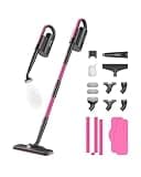 Schenley 19-in-1 Steam Mop Dual-Rod Design with Detachable Handheld Steamer for Walls, Grouts, Hard Floors, Tiles, includes Multi-purpose Accessories, Washable Microfiber Pads and Disposable Pads