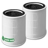 2-Pack HAP606 HAP609 Replacement Filter Compatible with XenonLab VisionAir/FreAire HAP606 and for ECOSELF HAP609 Air Purifier - Efficiently Removes Dust Pollen Smoke Pet Dander and Odors