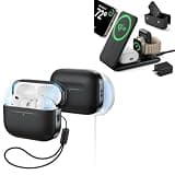 ESR 3 in 1 Charging Station for Apple, Qi2.2 25W MagSafe Charger & ESR for AirPods Pro 3 Case (USB-C), Compatible with MagSafe