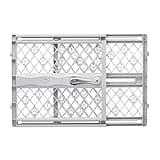 MYPET North States Paws Portable Pet Gate: 26-40" Wide. Pressure Mount. No Tools Needed. Made in USA. Dog Gate 23" Tall, Expandable, Durable Dog Gates for Doorways, Light Gray