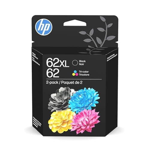 HP 62 Ink Cartridge, Black XL and Tri-Color (Black XL + CMY)