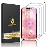 UNBREAKcable for iPhone 17e Screen Protector, 3-Pack Shatterproof Tempered Glass [Easy Installation Frame] [99.99% HD Clear] [9H Hardness] [Case Friendly] [Bubble Free] for Apple iPhone 17e 6.1 inch