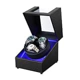 Anyasun Watch Winder for Automatic Watches,3 Watch Winder Box with LED Display, Ultra Quiet Japanese Motor,4 Rotation Modes,Watch Shark for Men & Women,USB-C Power
