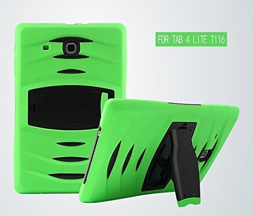 HYAIT® for Galaxy Tab 3 Lite T110/T111/T116 [Shockproof] 3in1 Hybrid Silicone TPU & Plastic Rugged Heavy Duty Combo High Impact Durable Back Cover-CB05