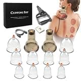 AIKOTOO Cupping Set - Cupping Kit for Massage Therapy w/ 12 Cupping Therapy Set for Pain Relief Physical Therapy Body Vacuum Massage Cups with Pump