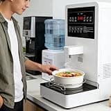 QUGURLID Commercial Korean Ramen Noodle Cooker Electric Pasta Machine w/Touchscreen Self-Service Precise Temp & Water Adjustment Low Noise for Hotels w/300 Bowls