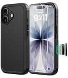 Diverbox Magnetic for iPhone 17 Case-(Compatible with MagSafe) Heavy Duty Protection Phone Case with Camera Control Button with Screen Protector Shockproof Drop-Proof 6.3 inch (Black)