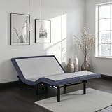 Star20XX Twin XL Adjustable Bed Base, Adjustable Bed Frame, Motorized Head and Foot Base, Center Folding Setup, 3 Vibration Modes, Wireless Remote, USB Ports, 4 8 12 Inch Legs
