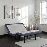 Star20XX King Adjustable Bed Base, Adjustable Bed Frame, Massage Electric Bed Base, Head and Foot Lift, Wireless Remote, USB Ports, Under Bed LED Light, 12 8 4 Inch Legs