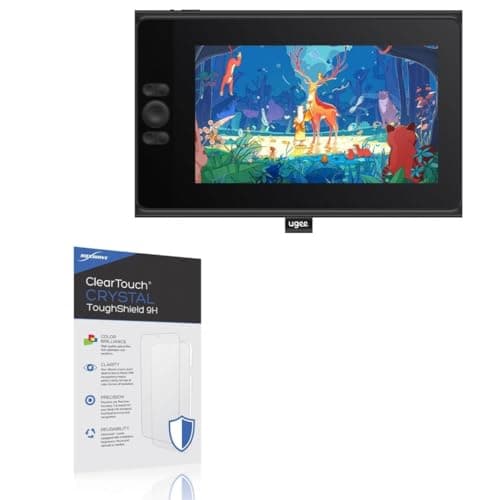 BoxWave Screen Protector Compatible With UGEE UE12 Drawing Tablet (11.6 in) - ClearTouch Crystal ToughShield 9H (2-Pack), Clear 9H Tough Flexible Film Screen Protector