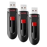 SANDISK 64GB Cruzer Glide USB 2.0 Flash Drive - SDCZ60-064G-B35 (Pack of 3)
