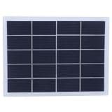 Limen 3W 5V Polycrystalline Solar Panel with DC Output, Portable Outdoor Battery Charger Power Supply for Outdoor Garden Lights, Fishing and Travel