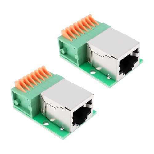 Micro Traders 2PCS RJ45 Ethernet Connector 8P8C Plug for CAT5 CAT6 Network Cable and Router Termination