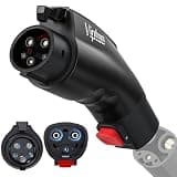 VIPTOO Tesla to J1772 Adapter 60A 250V AC — NACS EV Charging Connector for Tesla Wall/Destination/Mobile Charger, Fast & Safe Charging (Black)