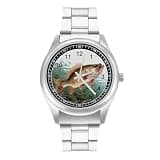 NTVOWPZO Three-Hand Analog Stainless Steel Watches for Men Easy Reader