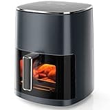 6Qt Air Fryer w/Window, 12in1 Fry/Roast/Reheat/Dehydrate/Bake/Steam, 400F (gray)