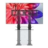 GFSGHZZ Tv Floor Stand, Electric Tv Lift with Remote and Memory Manual Control, Can Be Hidden in A Cabinet Motorized Tv Mount, Dual Motor Lift Stroke 150Cm/59.0Inch