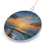 Sunset Sea Wireless Charger Magnetic Phone Induction Charger 10w Fast Wireless Charging Station Compatible with iPhone 17 16 15 14 13 12 Pro Max Samsung Galaxy S25 S24 S23
