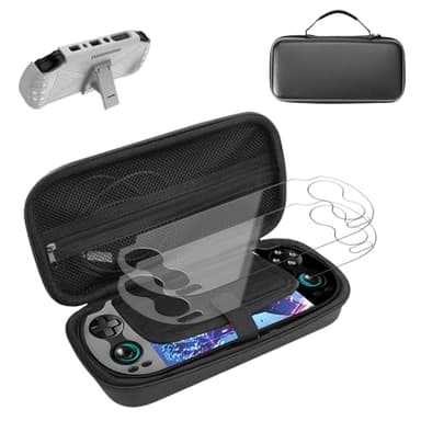 3 in 1 Protector Set for ANBERNIC RG VITA PRO Handheld Game Console, Included Carrying Case, TPU Protective Cover and 2 Pack Soft Screen Protector, Anti-Scratch,Shockproof,White