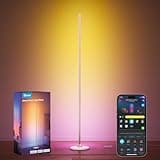 Govee RGBIC Floor Lamp Basic, 1000lm LED Corner Lamp Works with Alexa, 1000lm Modern Floor Lamp with Music Sync and 16 Million DIY Colors, Color Changing Standing Lamp for Bedroom Living Room