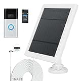 Solar Panel for Ring Doorbell 5W 5V Solar Charger Pefect for Ring Battery Doorbell (2024 Release), Type-C Port IP65 16.4ft Waterproof Charging Cable, 360°Adjustable Mount