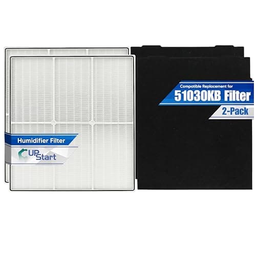 2-Pack 8171434K HEPA Filter Set Replacement for Whirlpool AP51030KB Filter - Compatible with Whirlpool Whispure AP 51030KB Air Purifier Filters with Carbon Foam Pre-Filter Prefilters