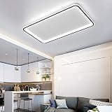 HAOREBAIYU Rectangular LED Flush Ceiling Light with R-emote Control