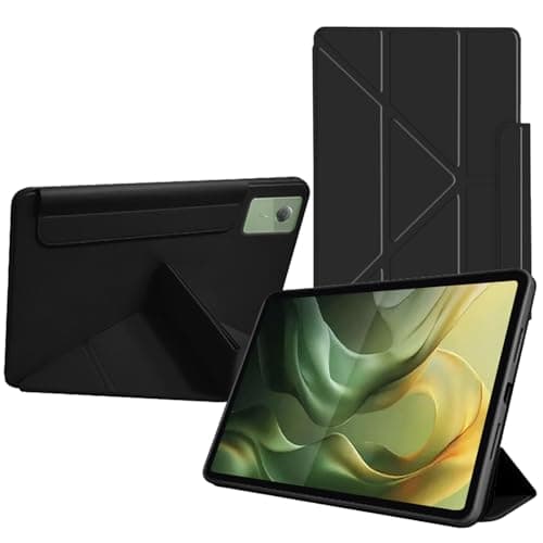 HUKWIMO Case for Moto Pad 2026 (11-inch), Multi-Angle Viewing Stand Protective Cover with Strong Magnetic Attachment, Supports Auto Sleep/Wake & Pencil Magnetic Charging, Black