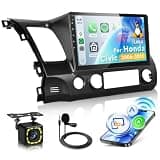 Driauto Linux System Car Stereo for Honda Civic 2006 2007 2008 2009 2010 2011 with Wireless Carplay and Android Auto, 10 Inch for Honda Civic Radio Bluetooth Mirror Link WIFI SWC FM EQ USB+ Backup Cam