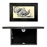 Bellewood Designs Wild Turkey Pair Gun Concealment Furniture - Handcrafted Hidden Gun Storage Wall Decor - Hidden Safe Furniture with Magnetic Lock for Quick Access & Storage - Made in USA