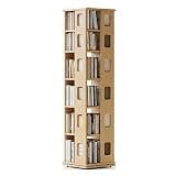 Book Shelf 360° Rotating Bookshelf Wooden Standing Bookcase Home Corner Bookshelf Organizer for Office Home Book Rack Use for Many Years