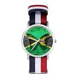 ZMYAPQO Jamaica Flag Butterfly Watches for Men