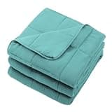 yescool Teal Weighted Blanket 5 Pounds Cooling Weighted Lap Blanket, Heavy Blankets, Weighted Throw Blanket Gift for 40-60lbs, 40"x60"