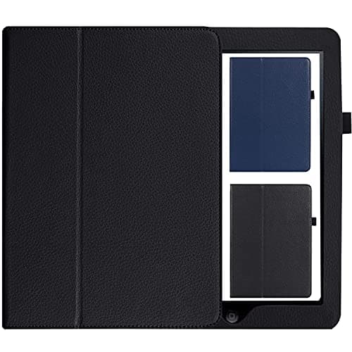 DuraSafe Cases for iPad mini 5th 4th Gen 7.9 Inch [ Mini 5 Mini 4 ] A2133 A1538 MUXH2LL/A MUXF2LL/A MK882LL/A PU Leather Flip Cover with Microfiber Soft Lining & Elastic Pencil Holder - Black