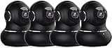 litokam 2K Indoor Security Camera, Cameras for Home Security with 360°Motion Detection, WiFi Baby Monitor for Baby/Elder/Dog, Pan/Tilt Pet Cam with Phone APP, IR Night Vision, 2-Way Audio, 4 Pack