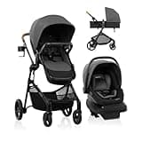Evenflo Pivot NXT Travel System with LiteMax NXT Infant Car Seat (Silverado Gray)