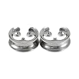 Kalttoy Cats Face Earrings Copper U Shaped Saddles Ear Plug Gauges Accessories Punk Body Jewelry for Women Trendy Puss Face Ear Accessories