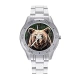 NTVOWPZO Three-Hand Analog Stainless Steel Watches for Men Easy Reader