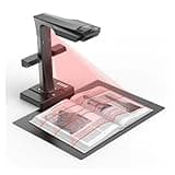 Portable Scanner, Book Document Scanner, 24MP Portable Camera, A3 Size, with Smart OCR Led Desk Lamp for Home Office