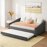 FAVSH Full Size Daybed with Trundle, USB Port & Side Storage Bag