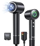 Bopcal Ionic Hair Dryer, 160000 RPM Brushless Motor, Smart Thermo-Control, Negative Ion Fast Drying, Quiet Lightweight Blow Dryer, Cold Air & 4 Heat Settings, for Home Travel Salon (Black)