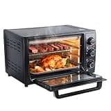 GIFZES 34QT Large Countertop Convection Oven, 1500W Multi-function Toaster Oven with Rotisserie, 60-Min Timer, Adjustable Temp, 6 Accessories, Stainless Steel Kitchen Appliance for Family US Plug