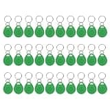 PATIKIL 125kHz T5577 RFID Key Fob Tag, (Dark Green) (30pcs), Writable Rewritable Smart Key Fobs Tags Blank Clone IC Card Key Classic 1K, Suit for - Entry Access Control Systems