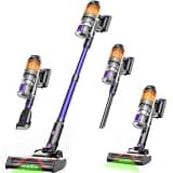 COTIAR Cordless Vacuum Cleaner,Vacuum Cleaners for Home,550W 45KPa 65Mins Powerful Stick Vacuum with Green Light, Wireless Vacumm, Rechargeable Vacuum for Pet Hair/Carpet/Hardwood Floor