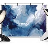 Abstract Blue Purple Backdrop 7x5ft Modern Minimalist Geometric Photography Backdrop Fabric Photoshoot Background Tapestry Banner for Birthday Baby Shower Decoration Party Video Photo Studio Props