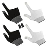 IFANLANDOR Touchscreen Gaming Finger Sleeves Ultrathin Nylon Gloves 3 Pairs with Graphene Fingertips to Touch Sensitivity for Mobile Phone Gaming and Party Use
