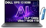 Dell XPS 13 9350 AI PC Business Laptop, (13.4" FHD+ 120Hz, Intel Core Ultra 7 256V, 16GB DDR5, 1TB SSD) Copilot+ PC, 2x Thunderbolt 4, 1080p Webcam, Backlit, FingerPrint, Wi-Fi 7, Win 11 Pro, Graphite